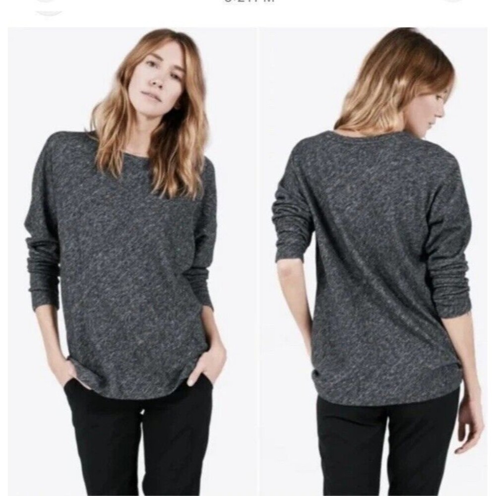 Everlane Wool Blend Gray Space Knit Sweater Women's Medium Pullover Stylish